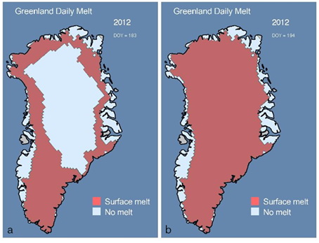 Fonte des glace au Groenland